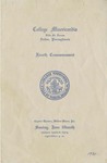 College Misericordia commencement program, 1930