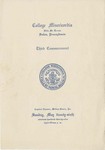 College Misericordia commencement program, 1929