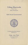 College Misericordia commencement program, 1932