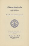 College Misericordia commencement program, 1933