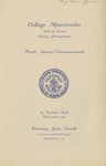 College Misericordia commencement program, 1935