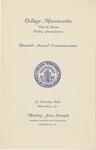 College Misericordia commencement program, 1937