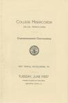 College Misericordia commencement program, 1943