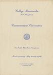 College Misericordia commencement program, 1956