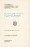 College Misericordia commencement program, 1966