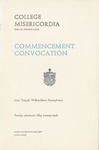 College Misericordia commencement program, 1968