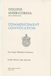 College Misericordia commencement program, 1970