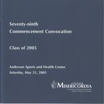 College Misericordia commencement program, 2005