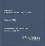 College Misericordia commencement program, 2006