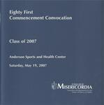 Misericordia University commencement program, 2007