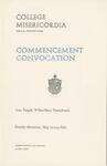 College Misericordia commencement program, 1969