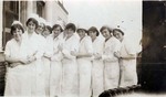 Nursing Students and Graduate Nurses Pose at Mercy Hospital School of Nursing by Misericordia University