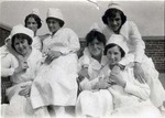 Nursing Students and Graduate Nurses on the Roof of Mercy Hospital by Misericordia University