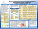 Effectiveness of physical therapy interventions in the treatment of urinary incontinence in older women: a systematic review by Ariana Gagliardi, Lauren Paretti, Kayla Stephani, and Stephanie Oliverio