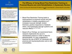 The Efficacy of Using Blood Flow Restriction Training on Proximal Muscle and Joint Rehabilitation: A Systematic Review by Bailey Brugler, Tristan Wright, Evan Brown, Johnathan Warg, and Matt Cuomo